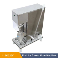 110V/220V Semi-Auto Swirl Fruits Ice Cream Machine Swirl Frozen Yogurt Ice Cream Mixer Real Fruit Swirl Ice Cream Blender