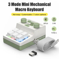 Mechanical Hotswap Macropad Macro OSU Custom 3 Key Knob Mini USB RGB Keyboard Programming Paste Button Photoshop Gaming Keypad