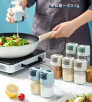 Supermall Tempat Bumbu Dapur Dispenser - Botol Kaca Garam Merica Bumbu