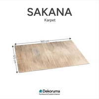 Dekoruma SAKANA Karpet PP / Karpet Ambal / Karpet Ruang Tamu - Brown 120x160 CM