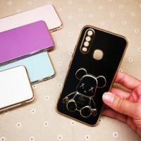 Mobile Case For Vivo Y16 Y15 Y12 Y17 Y19 Y11 Cute Fat Bear Phone Stand I Ring DIY Colorful Holder Si