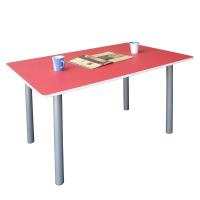 美佳居 桌面(深60x寬120/公分)工作桌/書桌/電腦桌/會議桌(紅白色)