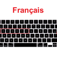 French laptop Keyboard Cover for MacBook Air 13 M2 A2681 13.6'' 2022 &amp; MacBook Pro 14/16 inch M1 Pro/Max A2442/A2485 2022 2021