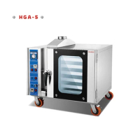 Hga-5 Stainless Steel 5 Layer Trays Gas Bread Hot Air Convection Oven Bakery