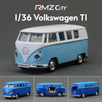 โตโยต้าทีม T1 VW Samba-Bus จำลองรถหล่อ RMZ CITY รุ่นโลหะโลหะผสมหล่อ 5 นิ้วดึงกลับคอลเลกชันไอเดียของข