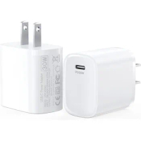 30W USB C Fast Charger, 2-Pack USB-C Power Adapter PD 3.0 GaN Wall Plug for iPhone 14/14 Pro/14 Pro Max/14 Plus/13 Pro/13 Pro Ma