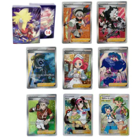 60Pcs/box Pokemon Trainer Cards Anime Flash Star Ash Ketchum Bruno Agatha Rose Hobby Collectibles Game Special Cards For Kids