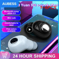 1~6PCS New Mini Invisible Ture Wireless Earphone Noise Cancelling Headphones Handsfree Sport Stereo Headset With Mic
