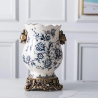 Antique Handicraft Ceramic Vase Ancient Chinese Style Vase Wedding Gifts Home Furnishing Decoration Craft Articles
