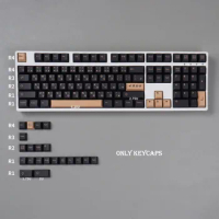 129 Keys PBT Keycap DYE-SUB Cherry Profile Keycaps Japanese Personality For MX Switch Mechanical Keyboard Key Cap Inukuma Black
