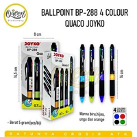 5 PCS BALLPOINT 4 COLOR QUANCO JOYKO / BOLPEN BOLPOIN PULPEN WARNA BP-288 R-5155