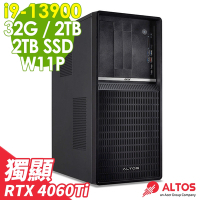 Acer P130F9 商用工作站 i9-13900/32G/2TSSD+2TB/RTX4060TI/500W/W11P
