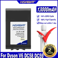 HSABAT DC58 DC59 13000mAh Battery for Dyson V6 DC58 DC59 DC61 DC62 DC74 SV09 SV07 SV03 965874-02 Vacuum Cleaner Batteries