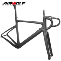 Airwolf T1000 Carbon Gravel Frame 700*40C BBRIGTH Disc Brake Gravel Bicycle Frameset Road Bike Frame Cyclocross Bike
