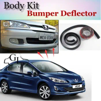 Bumper Lip Deflector Lips For Peugeot 406 407 408 508 Front Spoiler Skirt For TopGear Fans Car View Tuning / Body Kit / Strip