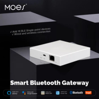 MOES Tuya Bluetooth Gateway Smart Hub Bridge Support Sigmesh Beaconmesh Wireless Wired App Remote Control Work With Alexa Google