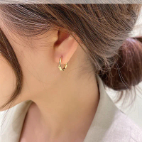 Minimalist Twisted Hoop Earrings for Women Instagram Style Cool and Elegant Titanium Metal Jewelry S