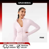 (GRANESIA) Jaket Olahraga Slim Fit Anko Active Womens Long Sleeve Ultrasoft Jacket|Jaket lari Muslim