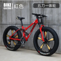 soft tail Fatbike off-road shock absorption Downhill Bike 5 cutter 4.0 fat tires beach snow mountain Bicycle double disc brake