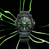 CASIO 卡西歐 運動風大三針手錶 618送禮推薦-綠 MW-620H-3A