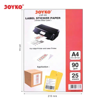 Joyko sticker label A4 25sht 90gsm
