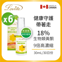 【Lovita 愛維他】加拿大蜂膠噴霧 30ml*6瓶(共180ml 18%生物類黃酮)