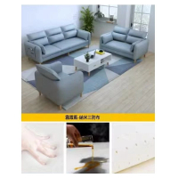 簡易客廳小沙發（【霧霾藍】-透氣納米三防布）（單人+雙人+三人【乳膠】） 