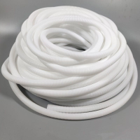 白色阻燃護線軟管電線保護管PP阻燃絕緣線束管蛇皮管塑料波紋管