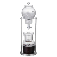500ml Ice Drip Coffee Tea maker Pot High Temperature Glass Stainless steel bracket Cold Brew 15x45cm