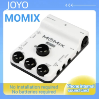 JOYO MOMIX Microphone Guitar Amp Sound Card for Recording Singing Broadcast Streaming Audio Mixer