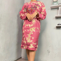 Daster barong bali lengan panjang warna dres wanita motif bunga