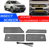 4pcs For Volkswagent T-Cross 2019-2023 Car Insect-proof Air Inlet Protect Cover Airin Insert Vent Racing Grill Net Accessories