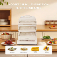 (NEW) 26L 3-Tier Electric Food Steamer | Large Capacity Multi-Function Steamer Pot | Pengukus Elektr