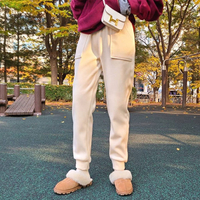ANNAS 正韓 刷毛 休閒褲 褲子 長褲 縮口褲 加絨 保暖 加厚 顯瘦 韓國