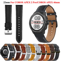 22mm Smartwatch Band Strap For COROS APEX 2 Pro/COROS APEX 46mm Leather Bracelet Wristband For Polar Grit X Pro Titan Accessory