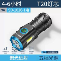 戶外小手電強光迷你筆夾手電筒可充電便攜微型帶磁鐵帶側燈