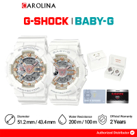 Jam Tangan Couple Casio G-Shock X Baby-G LOV-24A-7A Digital Analog Dial White Resin Band