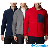 Columbia 哥倫比亞 官方旗艦 男款-口袋LOGO刷毛立領外套-4色(UAE07810 / MOMO特談)