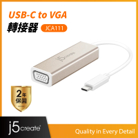 【j5create 凱捷】USB3.1 Type-C to VGA 轉接器-JCA111