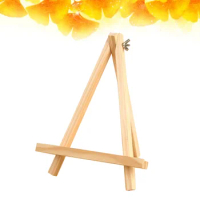 1pc Small Tabletop Wood Display Artist A-Frame Tabletop Mini Table Top Easel Photo Frame Bracket Photo Painting Triangle