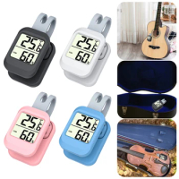 Digital Guitar Hygrometer Lightweight Guitar Hygrometer Thermometer Large Screen for Acoustic Classical Electric Guitar
