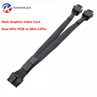 2pcs/ Lot Dual PCIE 6Pin 8Pin Female to Mini 12Pin Male GPU Power Adapter Cable for NVIDIA GeForce RTX3070/3080/3090 GPU Graphic