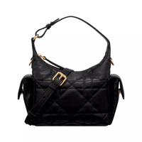 Christian Dior D-Dream Mini Bag Macrocannage Lambskin Black