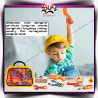 promo murah terbaru ToolBox Tools set toys mainan alat perkakas obeng Engineering Tool Box - Kuning