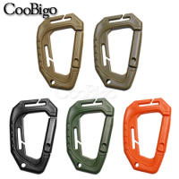 Snap Hook D Carabiner Keychain Plastic Hanging Buckle Clip Keyring Outdoor Tactical Backpack Belt Camping EDC Accessories 5pcs