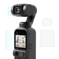 2pcs HD tempered glass films lens screen film for dji osmo Pocket 1 camera gimbal Accessories