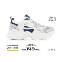 Aerostreet 37-40 Callie Natural Biru Navy Natural - Sepatu Sneakers Wanita 39 Biru Navy Natural
