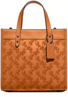 COACH Coach Field Tote Bag 22 With Horse And Carriage in Butterscotch CD750