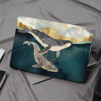 Whale Painting for Macbook Pro 14 Inch Case Laptop M2 M3 2023 Cover M1 2021 A2442 Hard Shell for Apple Air 13 2022 2020 2017