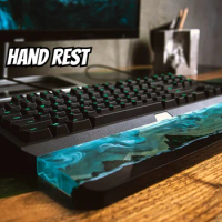 ECHOME Keyboard Hand Rest Handmade Wood Resin Customization Wrist Rest Ergonomic for Keys Mechanical Keyboards Creative Tables